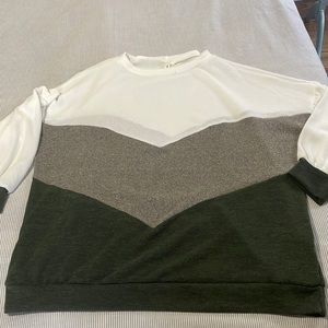 Emerald color block sweater